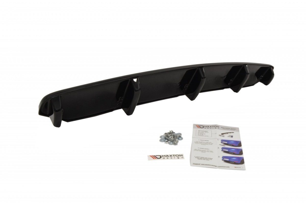 Maxton Mittlerer Diffusor Heck Ansatz für BMW 6er Gran Coupé M Paket DTM LOOK schwarz Hochglanz