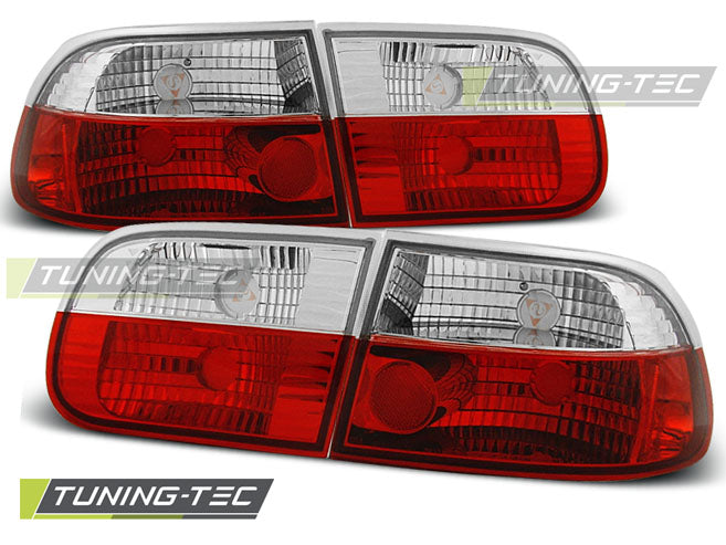 Tuning-Tec Rückleuchten für Honda Civic 91-95 3-Türer rot/weiß