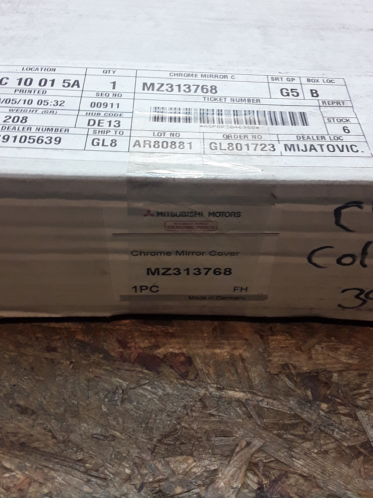 Mitsubishi Colt CZC Spiegelkappe Set Chrom original Mitsubishi NEU