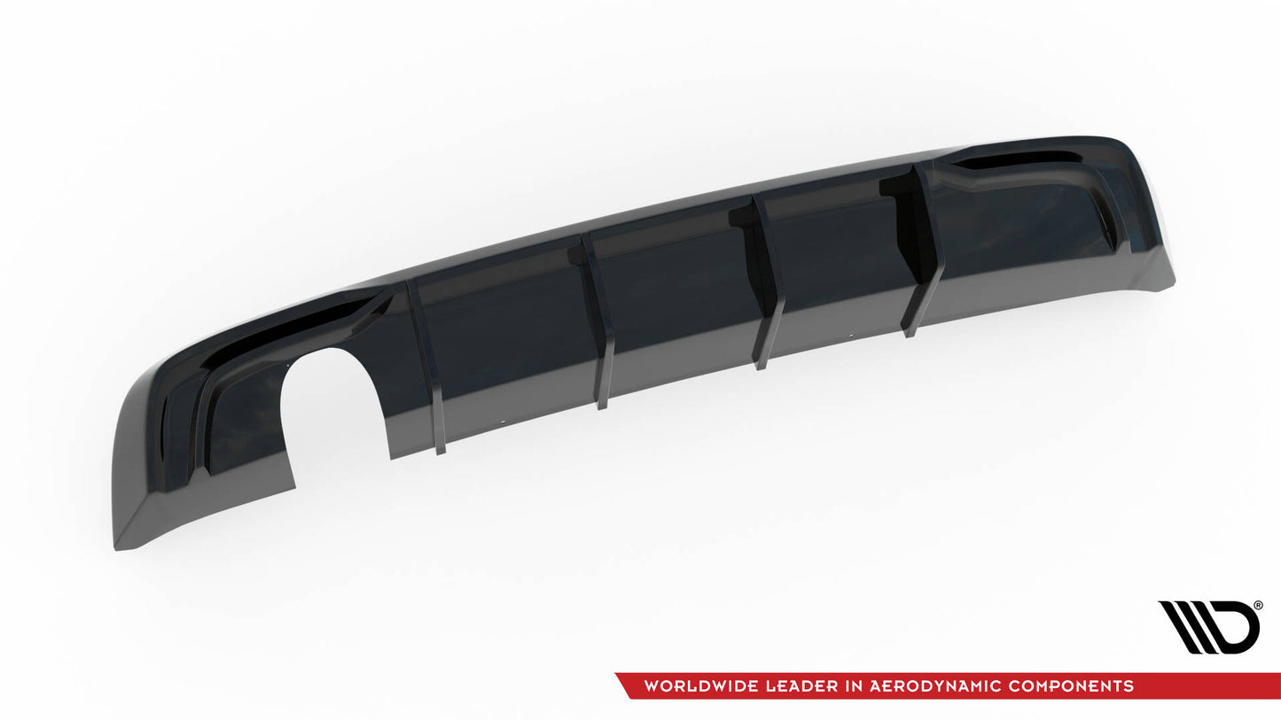 Maxton Diffusor Heck Ansatz für Audi A3 Sportback 8V Facelift (Version mit einseitigem Auspuffrohr)