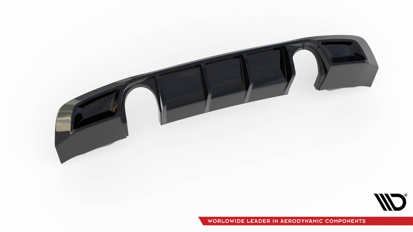 Maxton Diffusor Heck Ansatz für Audi TT S-Line 8S schwarz Hochglanz