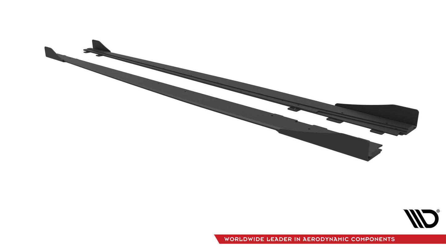 Maxton Street Pro Seitenschweller Ansatz für + Flaps Audi S3 / A3 S-Line Limousine 8V schwarz Hochglanz