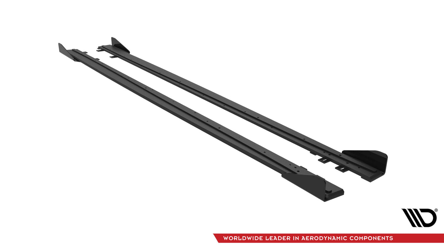 Maxton Street Pro Seitenschweller Ansatz für + Flaps BMW 4er Coupe / Gran Coupe / Cabrio M-Paket F32 / F36 / F33 schwarz ...