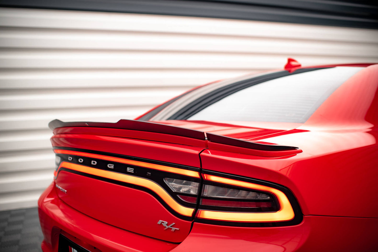 Maxton Spoiler CAP für Paket Dodge Charger RT Mk7 Facelift schwarz Hochglanz