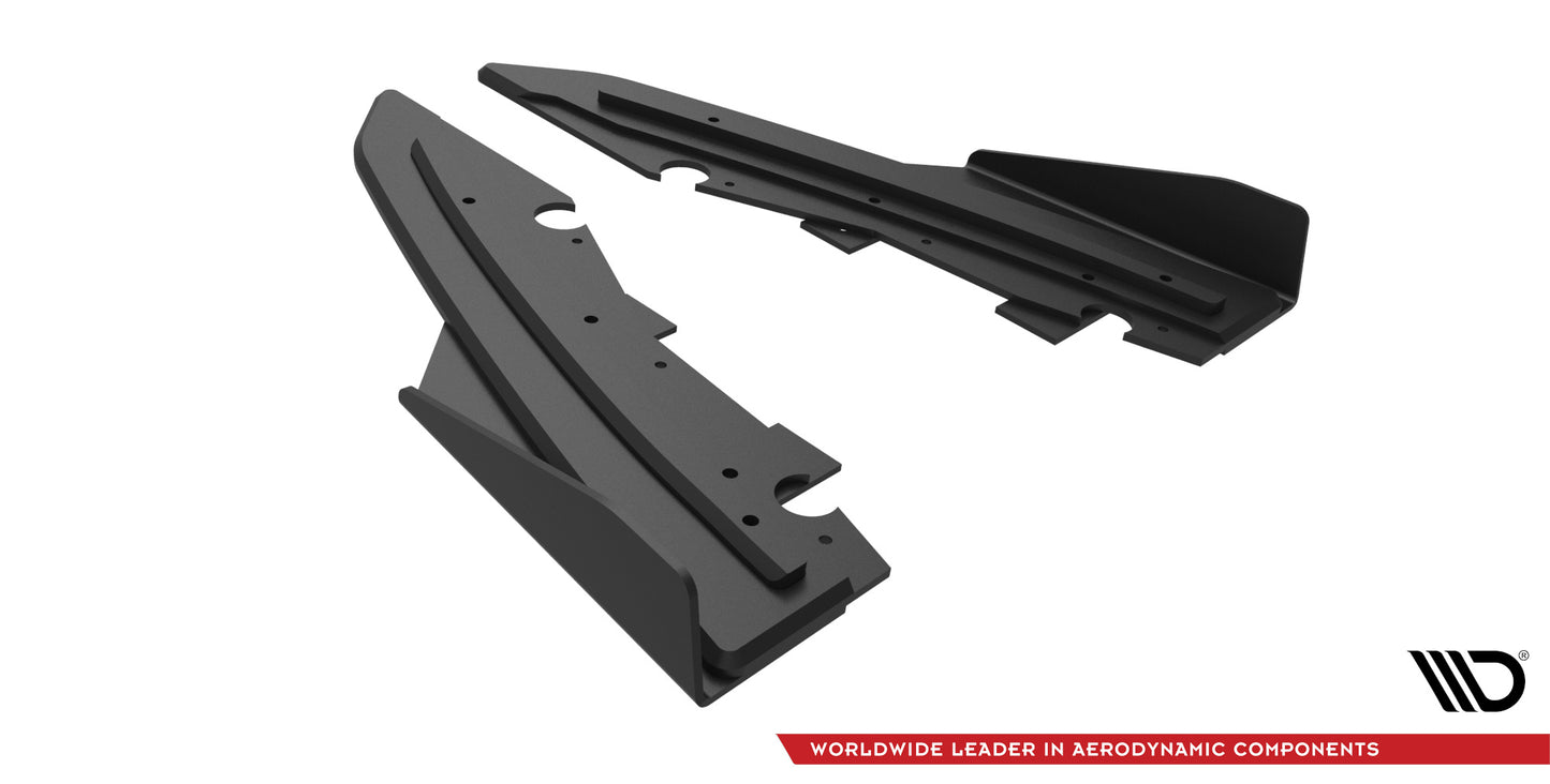 Maxton Street Pro Heck Ansatz Flaps Diffusor +Flaps für Ford Mondeo Sport Mk5 Facelift / Fusion Sport Mk2 Facelift schwarz...