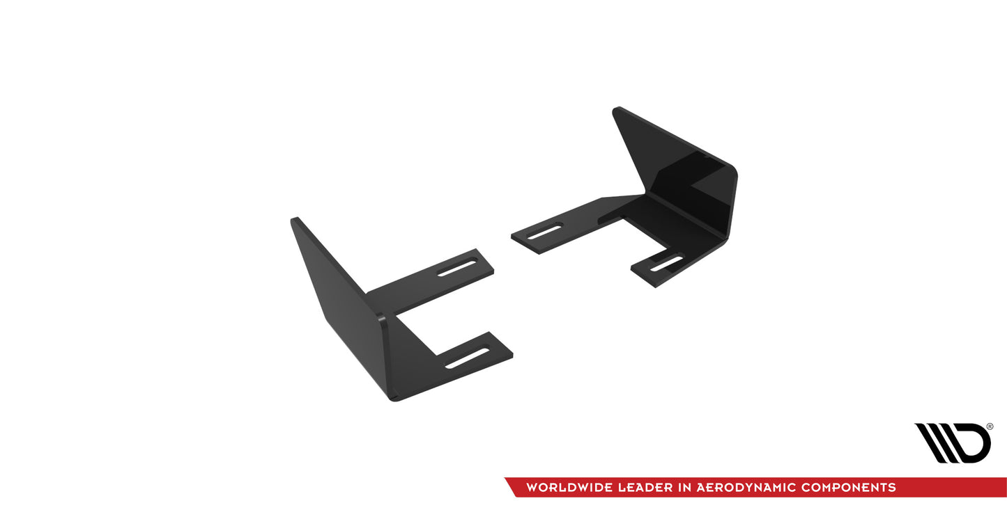 Maxton Hintere Seiten Flaps für Peugeot 208 GT Mk2 schwarz Hochglanz
