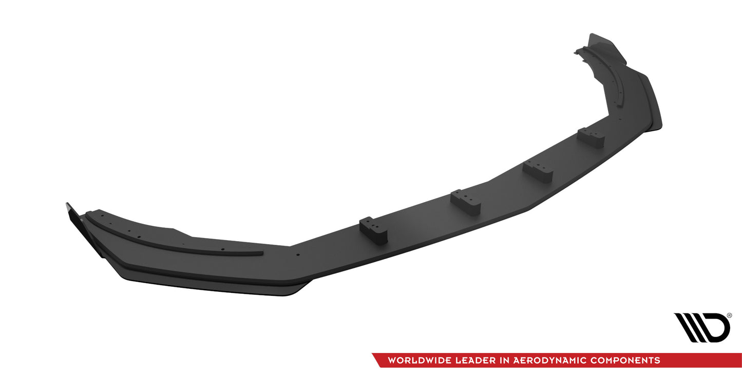 Maxton Street Pro Front Ansatz für +Flaps für + Flaps Mercedes A35 AMG / AMG-Line Aero Pack W177 schwarz Hochglanz