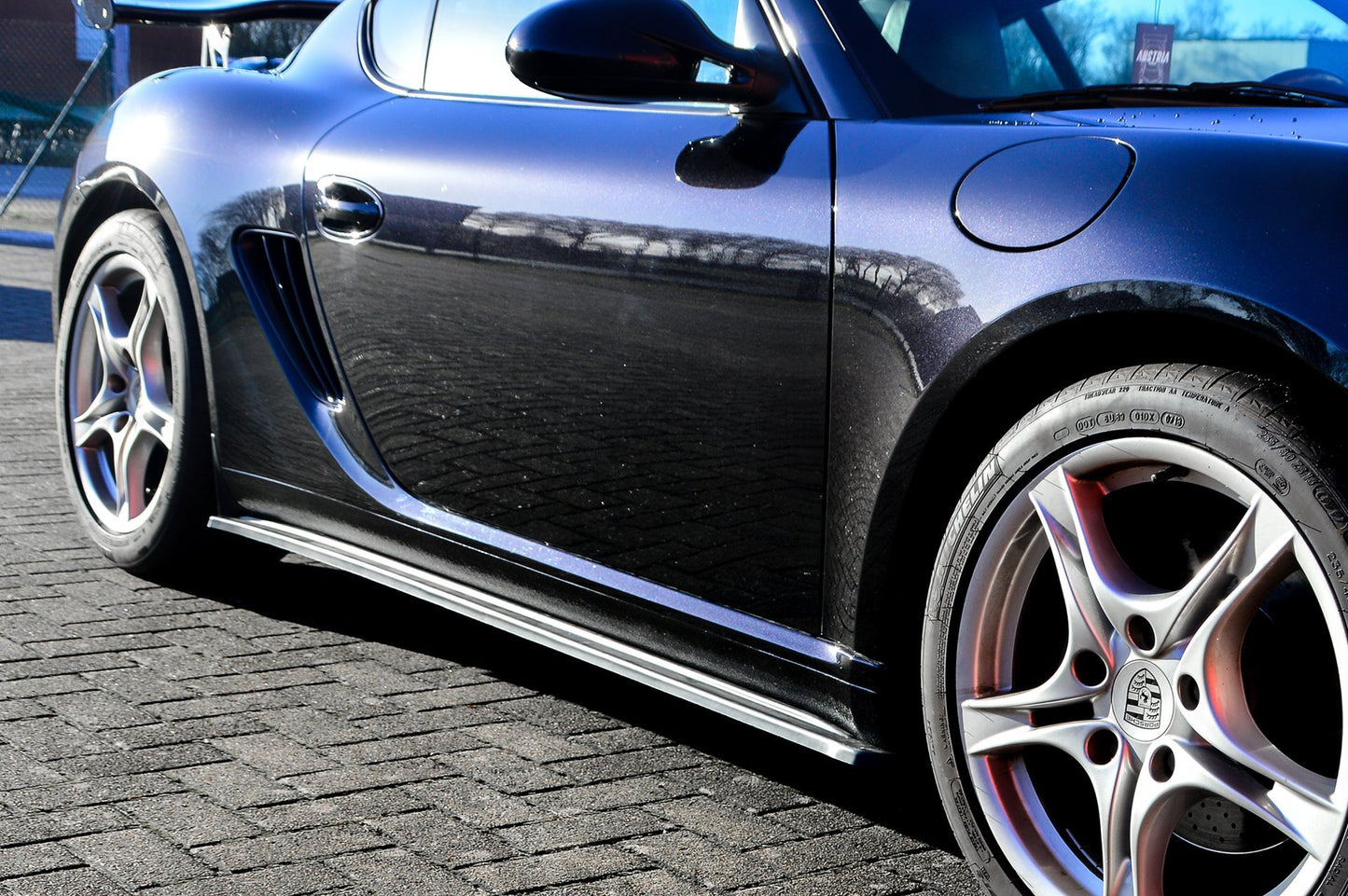 CUP Seitenschwellersatz ABS Porsche Cayman 987 Bj.: 2009-2013 Schwarz Matt