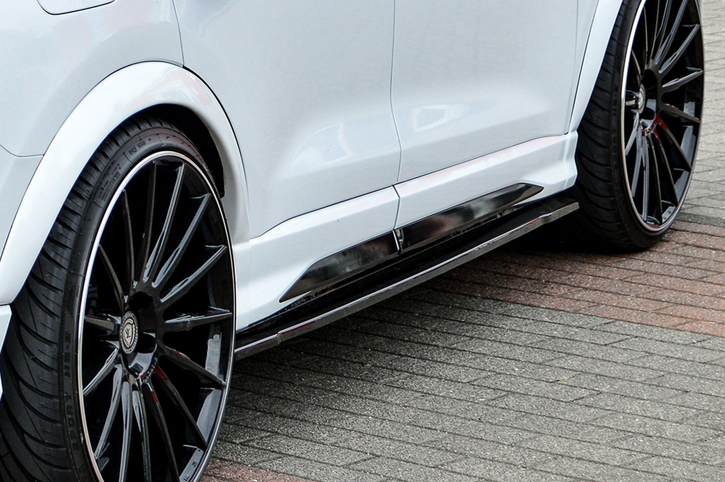 Seitenschwellersatz ABS Audi Q3, Typ F3 ab Bj.: 2018- Schwarz Glanz