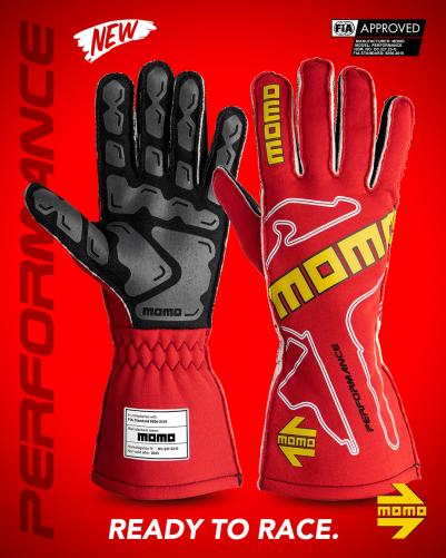 Rennfahrerhandschuhe PERFORMANCE RED 08