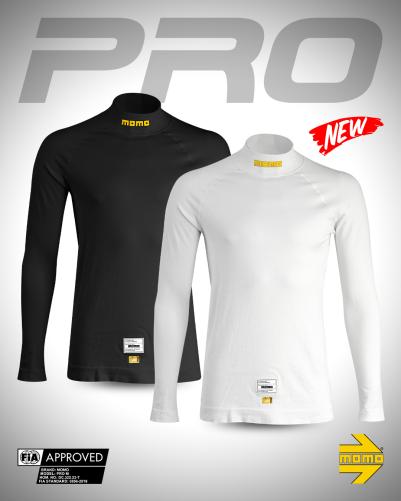 MOMO Rennfahrer Shirt Stehkragen HIGH COLLAR PRO WHITE XL-2XL