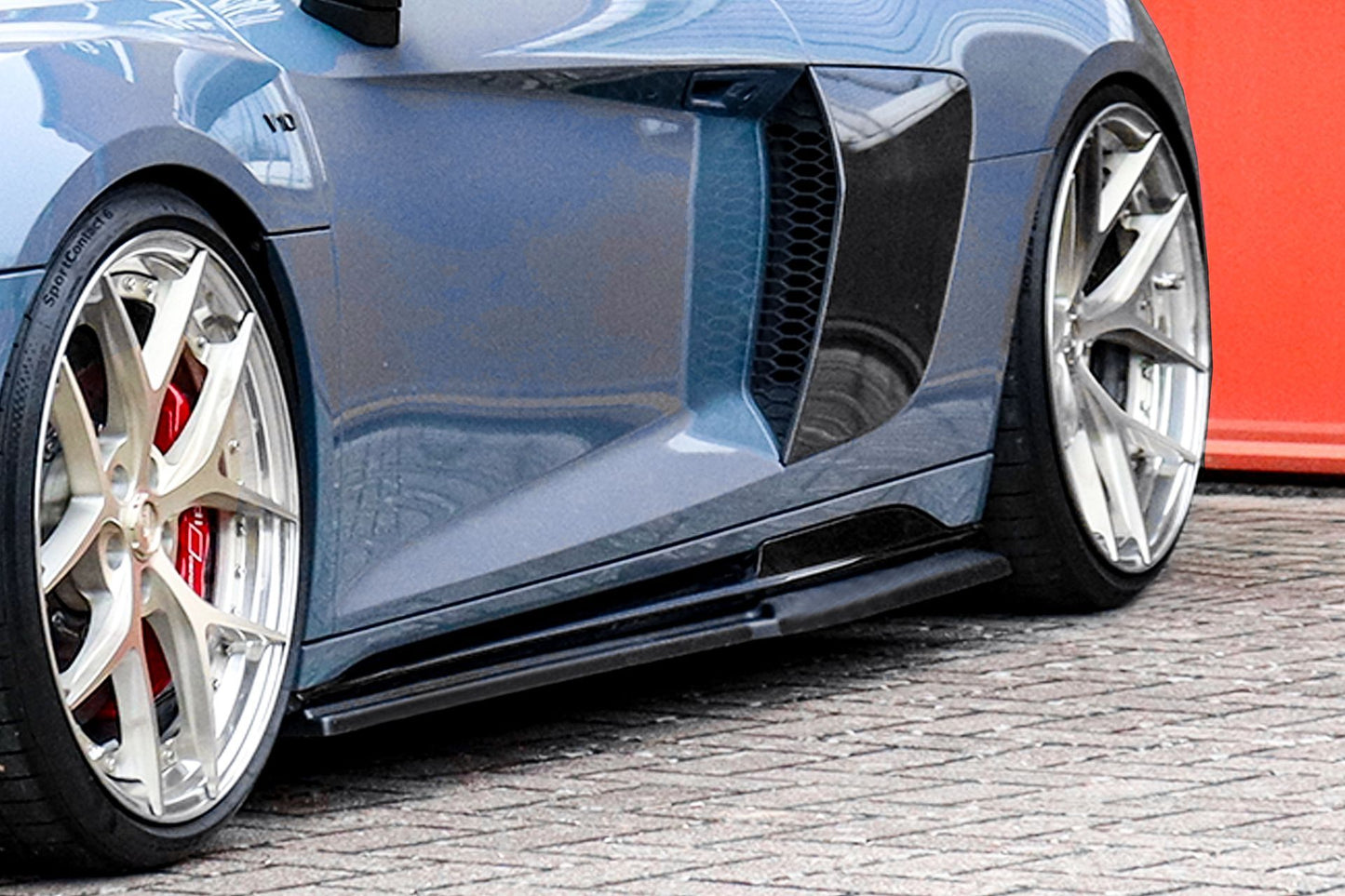 Seitenschwellersatz CUP Racing Audi R8, 4S Coupe + Roadster Schwarz Matt