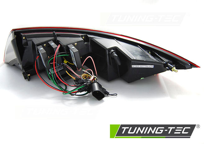 Tuning-Tec Voll LED Lightbar Rückleuchten für Audi TT 8J 06-14 rot/rauch mit dynamischem Blinker