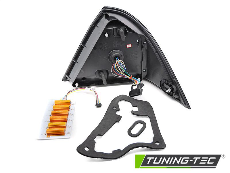Tuning-Tec LED Lightbar Rückleuchten für Mercedes Benz C-Klasse W203 04-07 Limousine Schwarz Dynamische Blinker