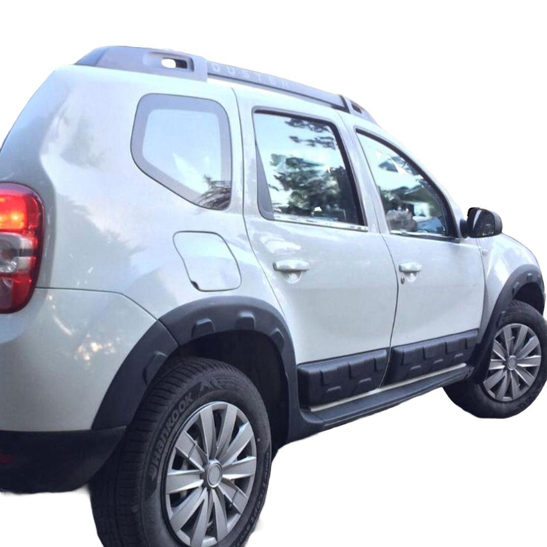 Radlaufverkleidungen passend für Dacia Duster Serie 1 2010-2017 Off-Road mit ABE TÜV Matt Schwarz