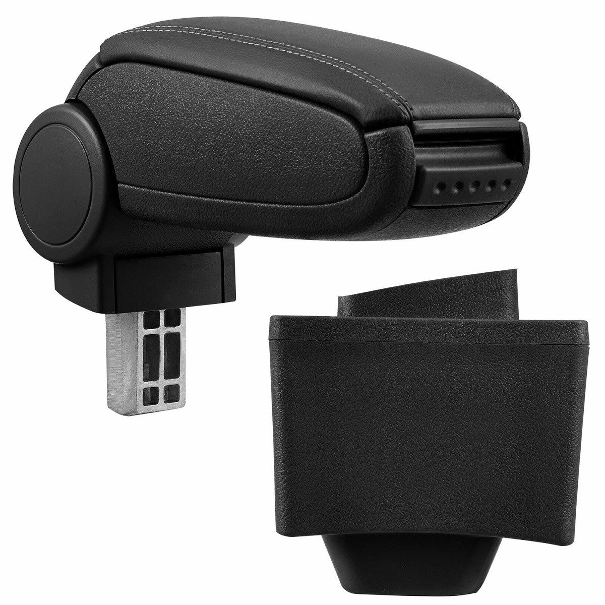 Schwarzer PU-Leder Armlehne mit Stauraum passend für Audi A3 (8L) 1996-2003