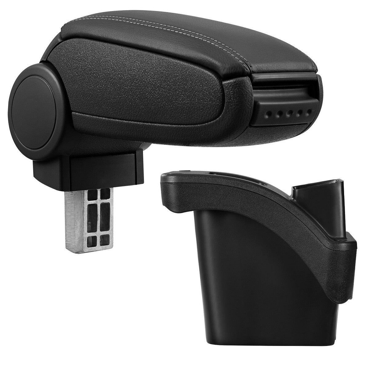 Schwarzer PU-Leder Armlehne mit Stauraum passend für Renault Megane II 2003-2011