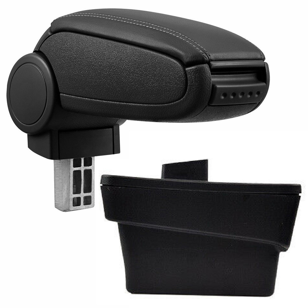 Schwarzer PU-Leder Armlehne mit Stauraum passend für Skoda Octavia III 2013-2018