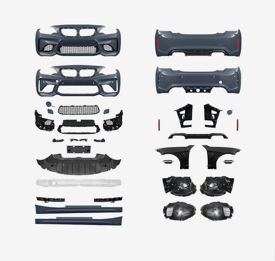 Wide Bodykit Stoßstangen Kotflügel passend für BMW 2er F22 F23 2012-2021