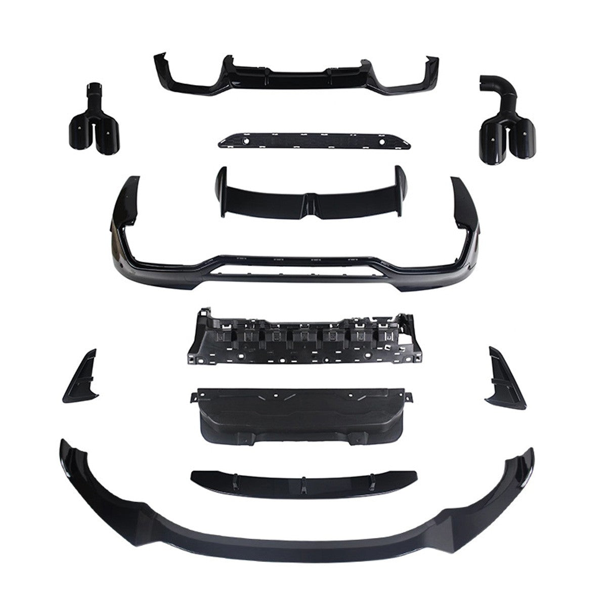 BK12.040-1 - Body Kit passend für BMW 4er G26 Grand Coupe M-Pack / M440i 2021+ (Quadratischer Einfachauspuff links und rechts)