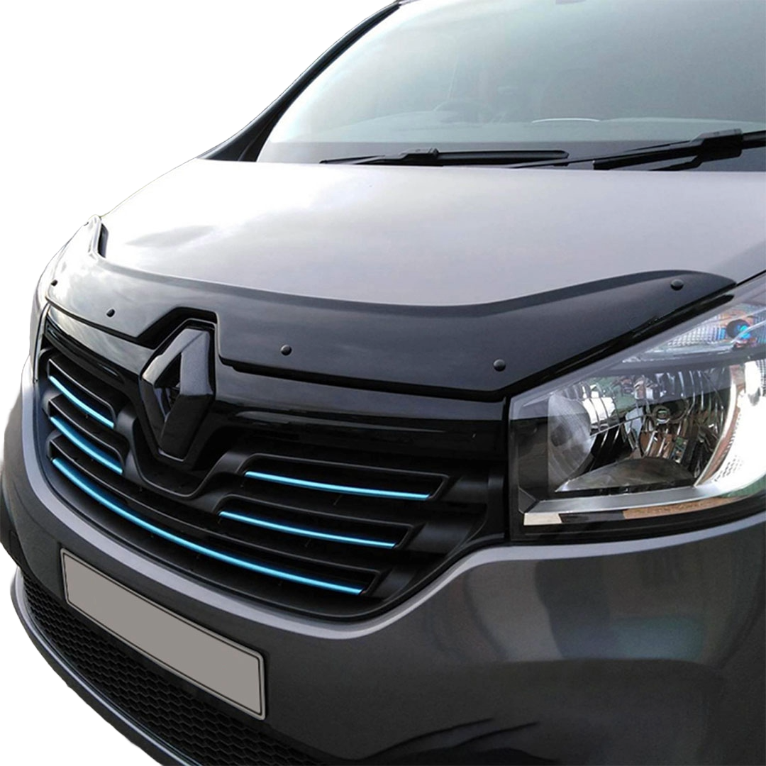 Motorhaubenschutz passend für RENAULT Trafic X82 2014-2020 Hochglanz Schwarz