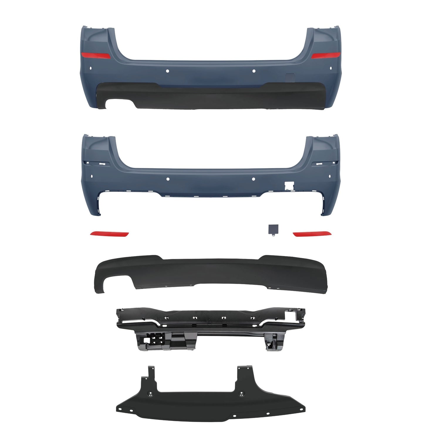 Heckstoßstange mit Diffusor & PDC passend für BMW 5er F11 Touring 2010-2017