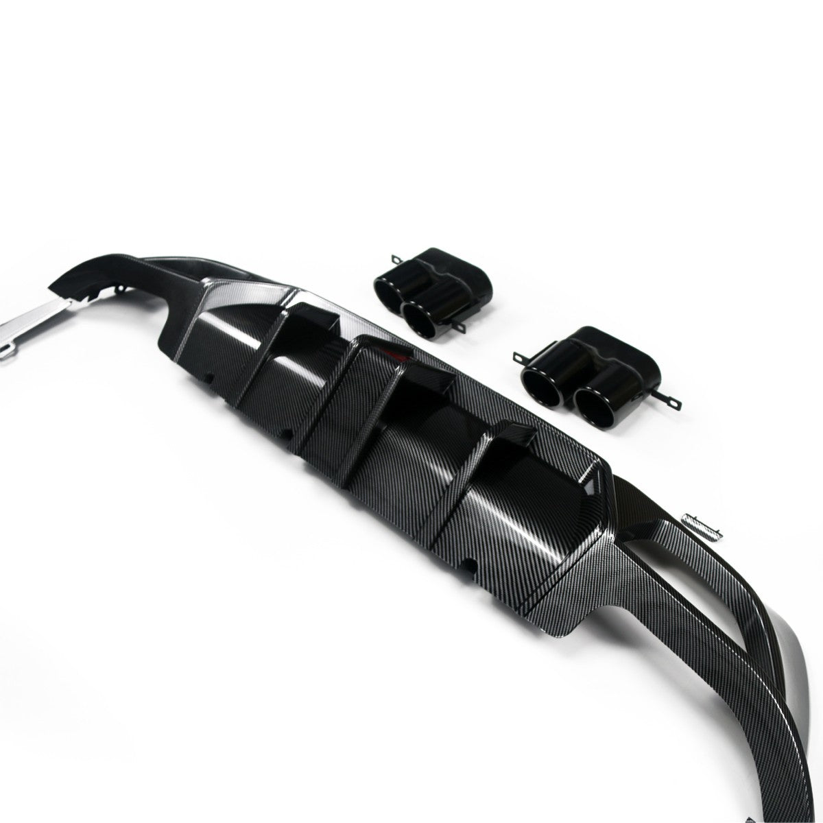 Heckdiffusor Carbon-Optik + LED passend für BMW 3er G20 G21 2019-2022