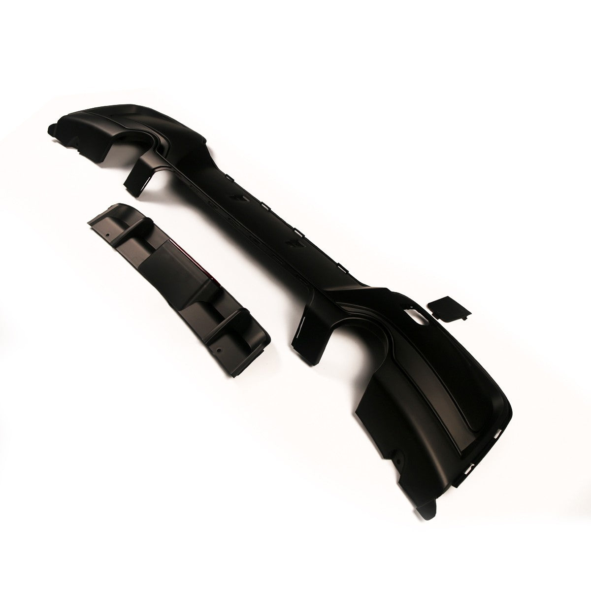 Heckstoßstange Diffusor Matt Schwarz LED passend für BMW 1er F20 F21 2011-2015