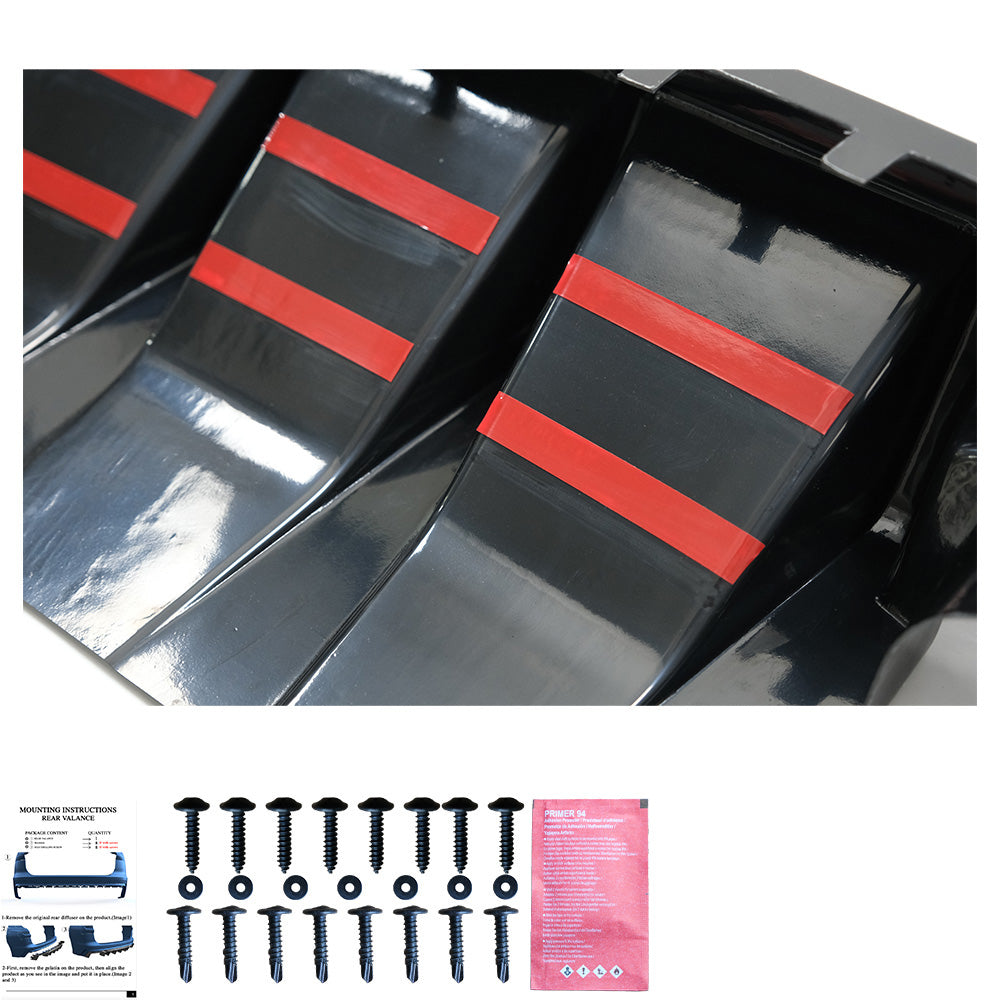 Heckdiffusor passend für CUPRA Formentor Mk1 / Mk1 Facelift 2020+ v2 Hochglanz Schwarz