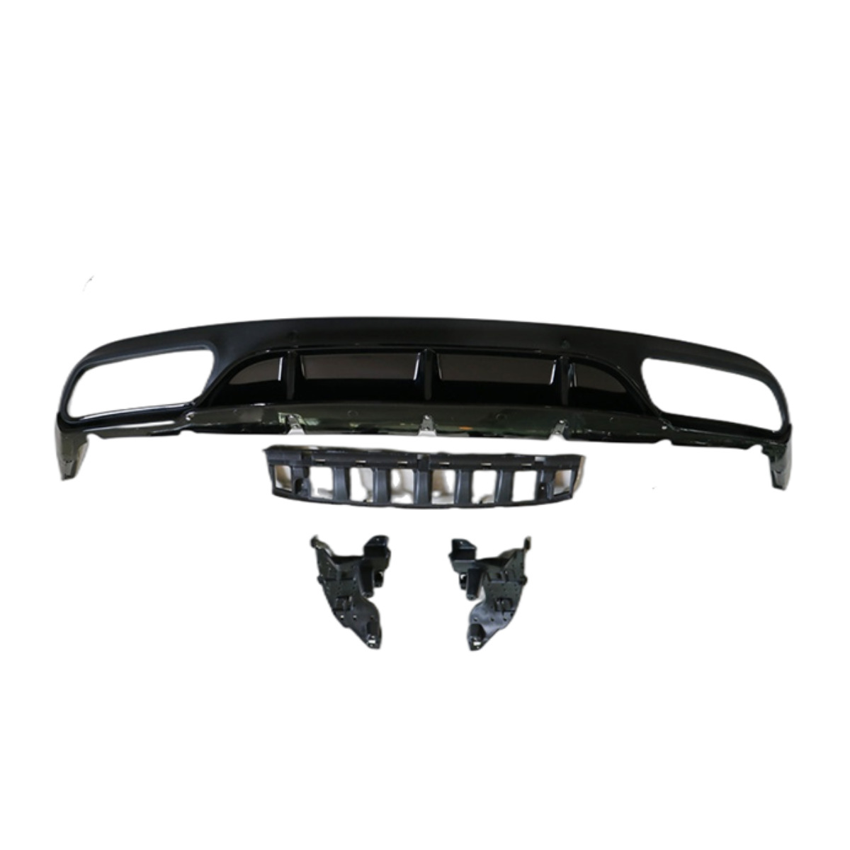 Heckstoßstange Diffusor Schwarz passend für Mercedes C-Klasse C205 Coupé Cabrio 2013-2018