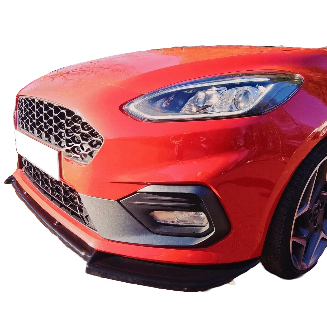 Frontsplitter passend für Ford Fiesta MK8 ST / ST-Line 2017-2021 mit ABE TÜV Hochglanz Schwarz