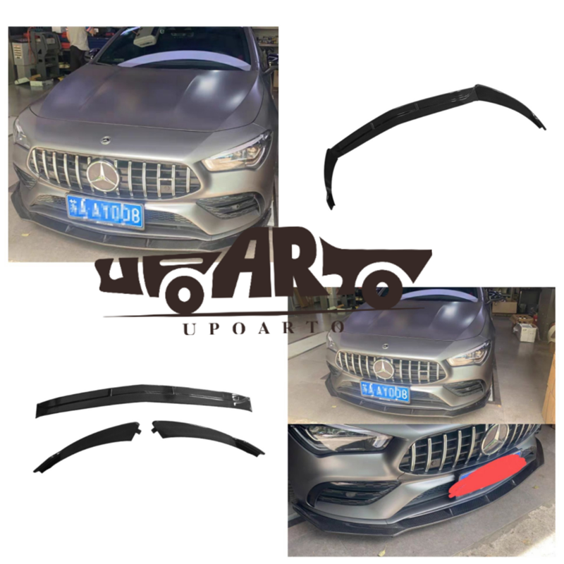 Frontspoilerlippe Hochglanz Schwarz passend für Mercedes CLA C118 X118 2020-2024