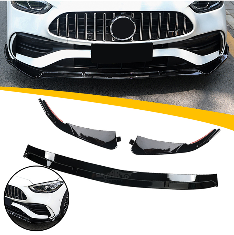 Frontsplitter Hochglanz Schwarz passend für Mercedes C-Klasse W206 2022+
