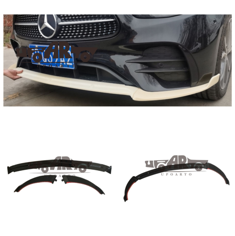 Frontsplitter Hochglanz Schwarz passend für Mercedes E-Klasse W213 C238 2020-2023