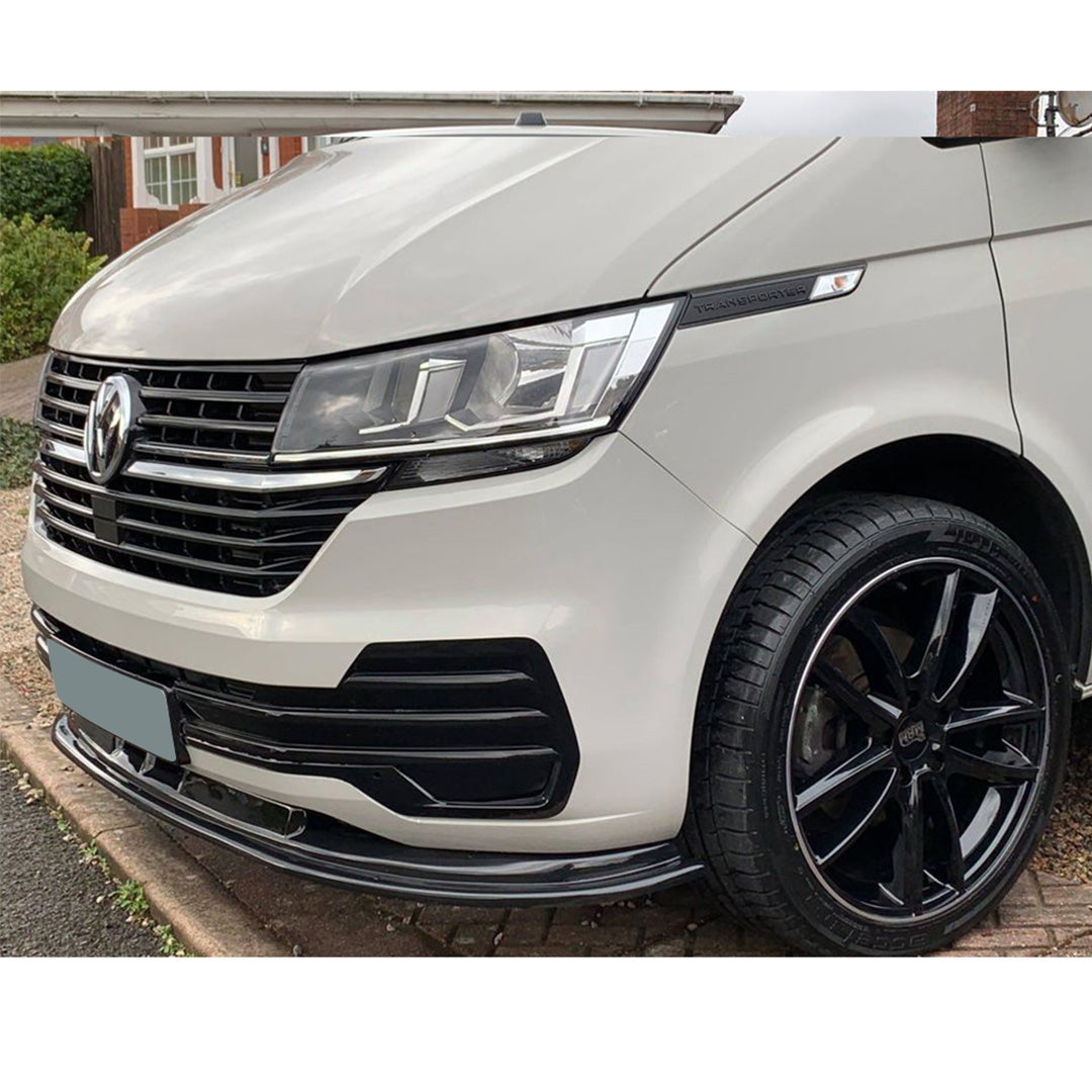 FS01.020 - Frontsplitter passend für VW Transporter T6.1 2019-2024 mit ABE TÜV Hochglanz Schwarz