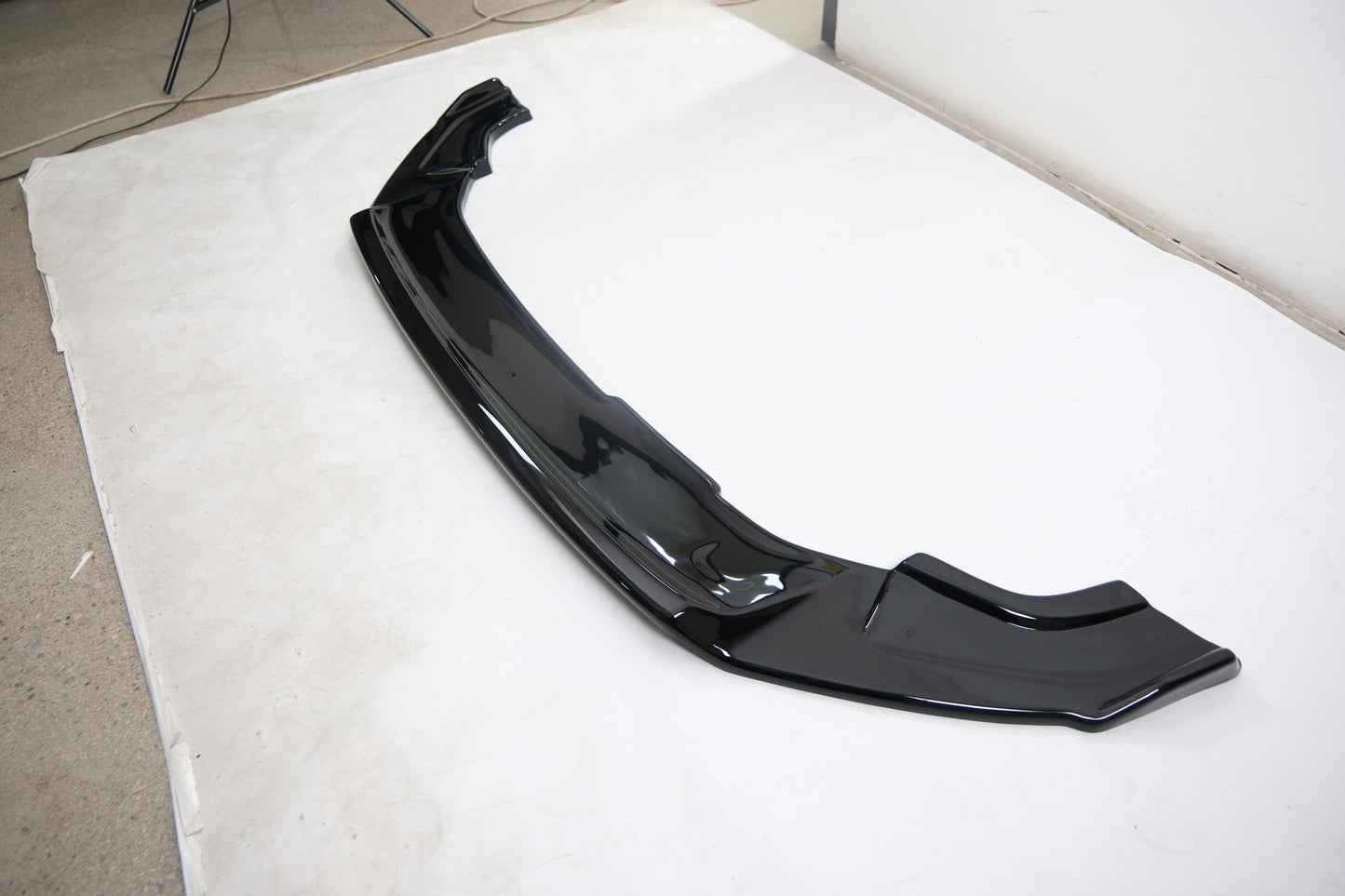 Frontsplitter passend für VW Golf MK 7.5 R 2017-2020 Version 2 mit ABE TÜV Hochglanz Schwarz