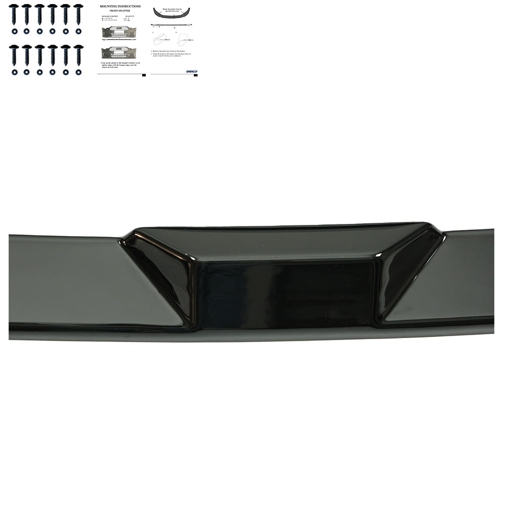 Frontsplitter passend für VW Transporter T7 2024+ Hochglanz Schwarz