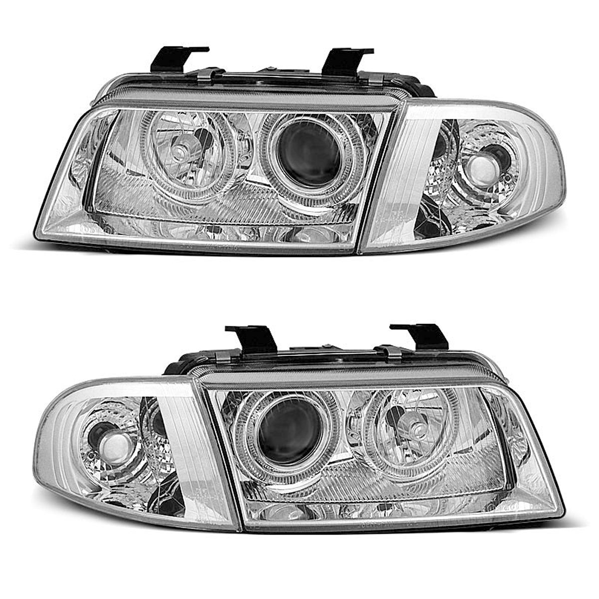 SCHEINWERFER ANGEL EYES CHROM passend für Audi A4 11.94-12.98