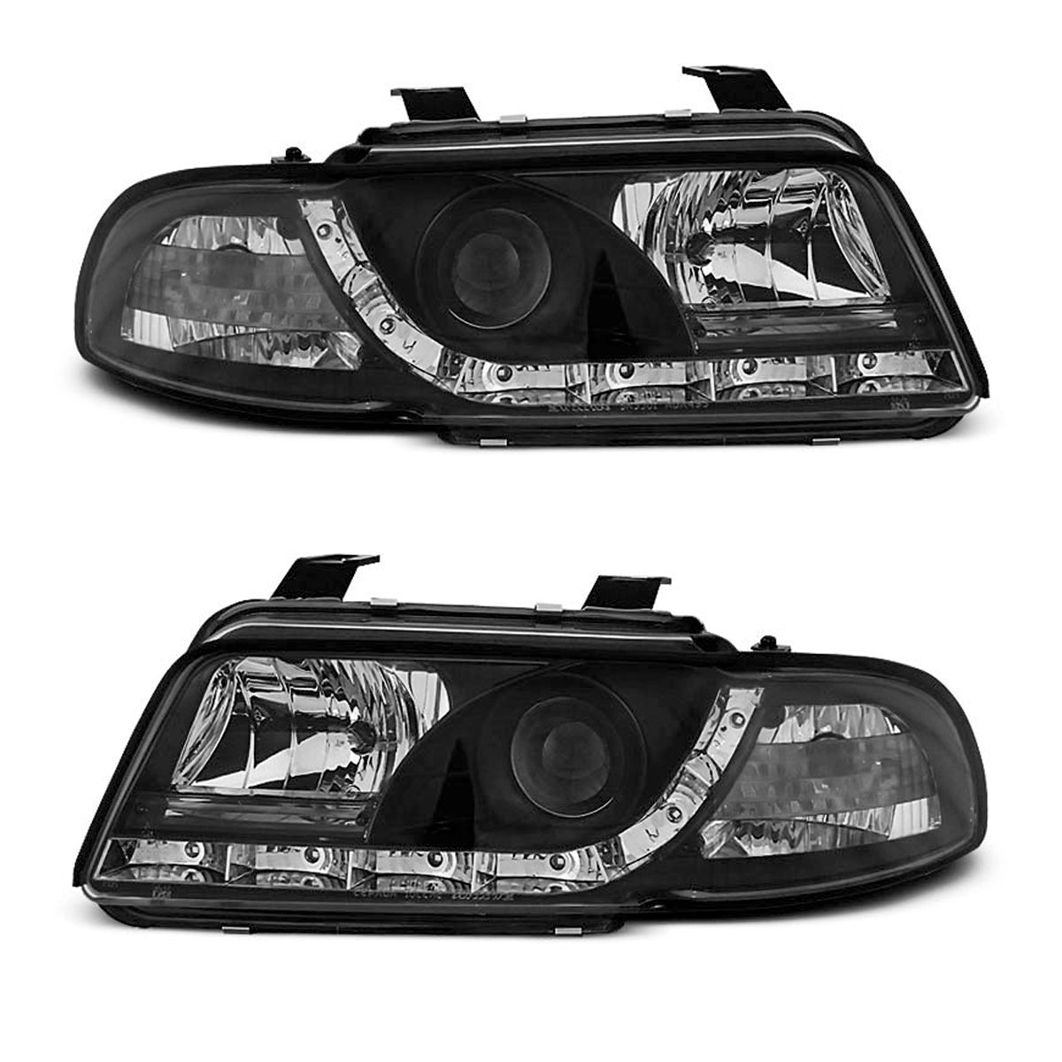 Scheinwerfer Tagfahrlicht Schwarz passend für Audi A4 11.94-12.98