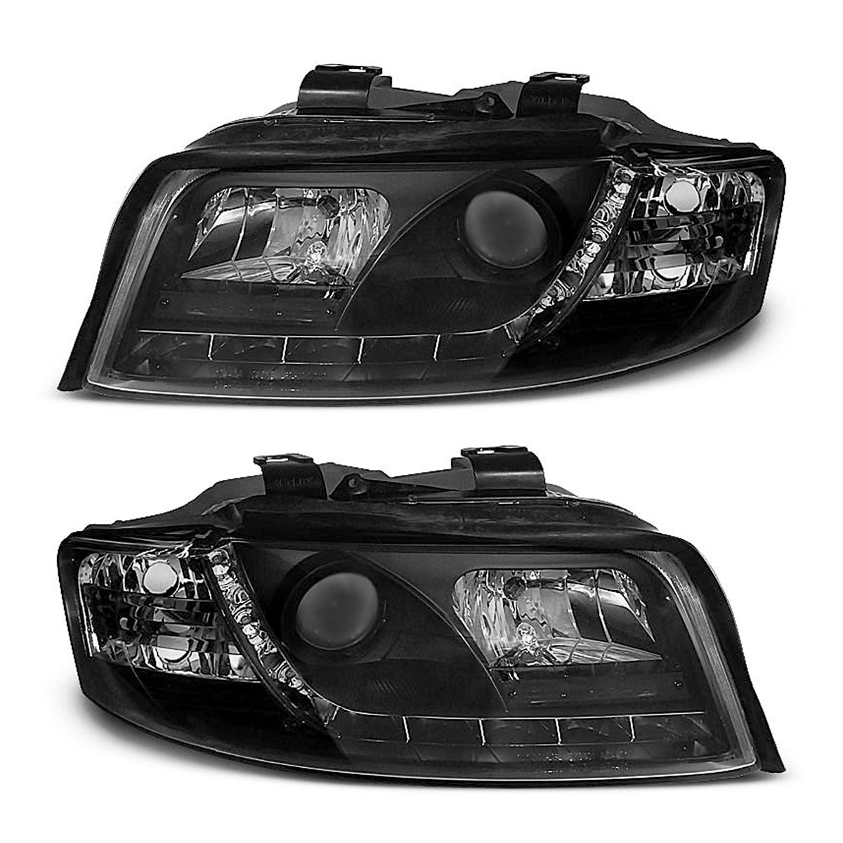 Scheinwerfer Tagfahrlicht Schwarz passend für Audi A4 10.00-10.04