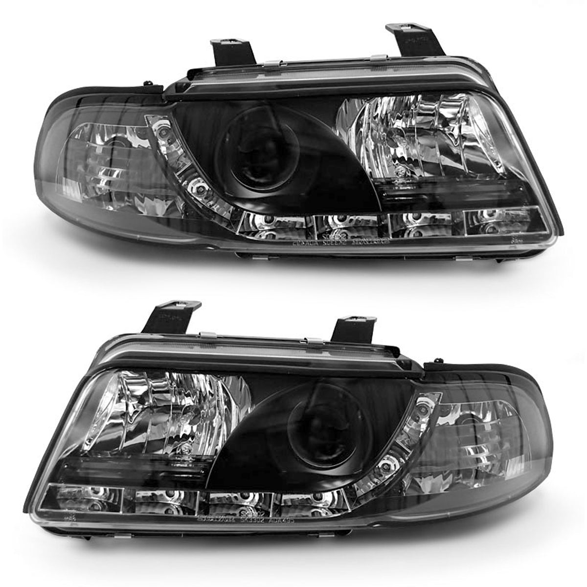 Scheinwerfer Tagfahrlicht Schwarz passend für Audi A4 01.99-09.00