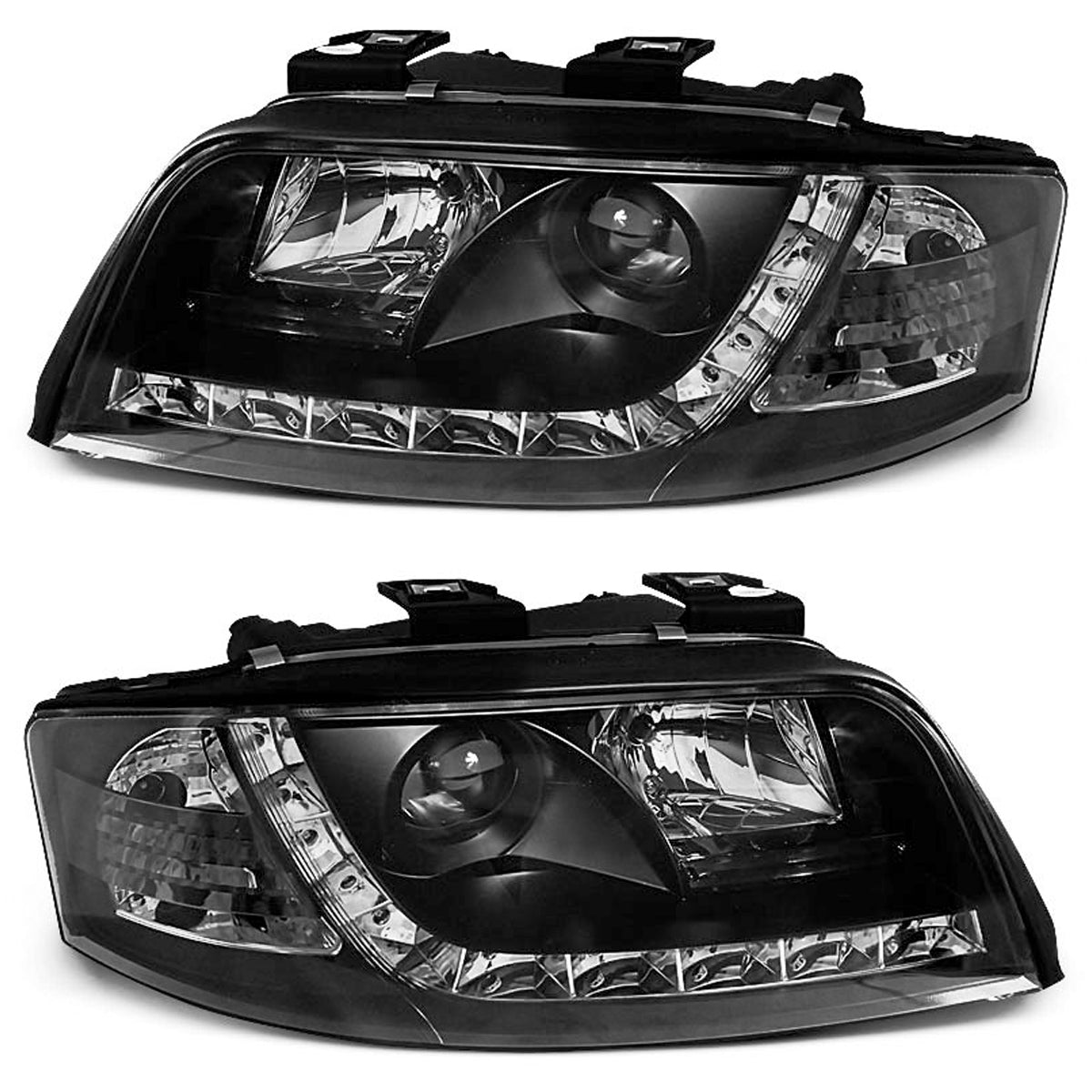 Scheinwerfer Tagfahrlicht Schwarz passend für Audi A6 06.01-05.04
