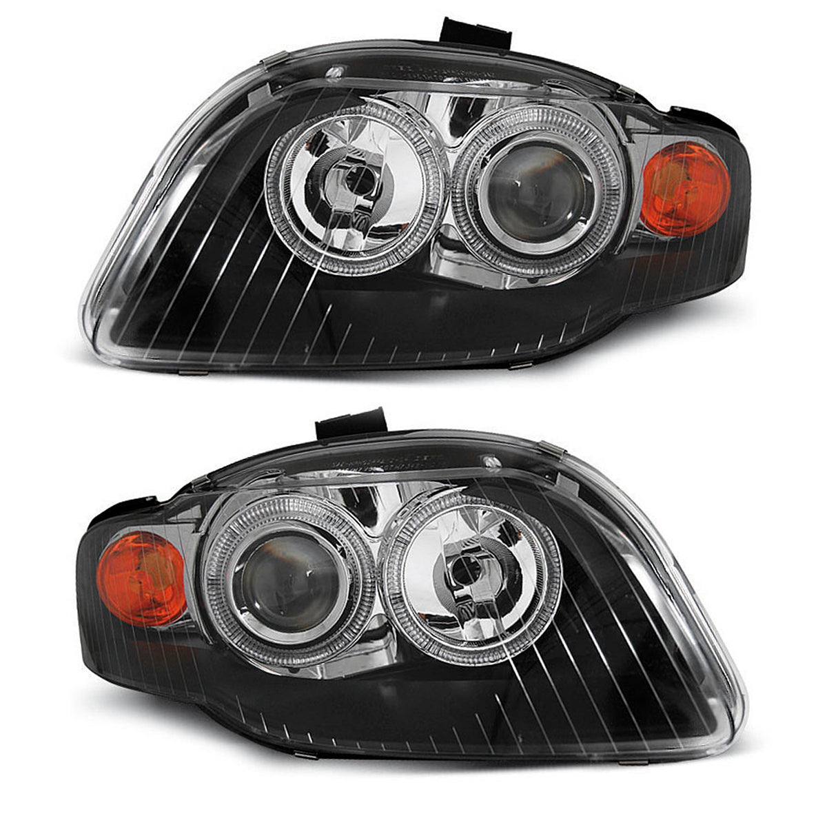 Scheinwerfer Angel Eyes Schwarz passend für Audi A4 B7 11.04-03.08