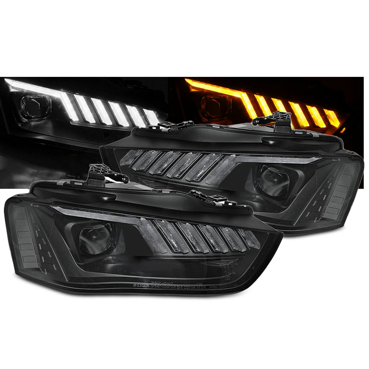 Xenon Scheinwerfer LED Schwarz SEQ passend für Audi A4 B8 12-15