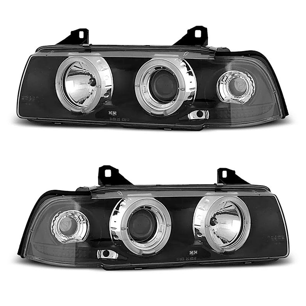Scheinwerfer Angel Eyes Schwarz passend für BMW E36 12.90-08.99 S/C/T