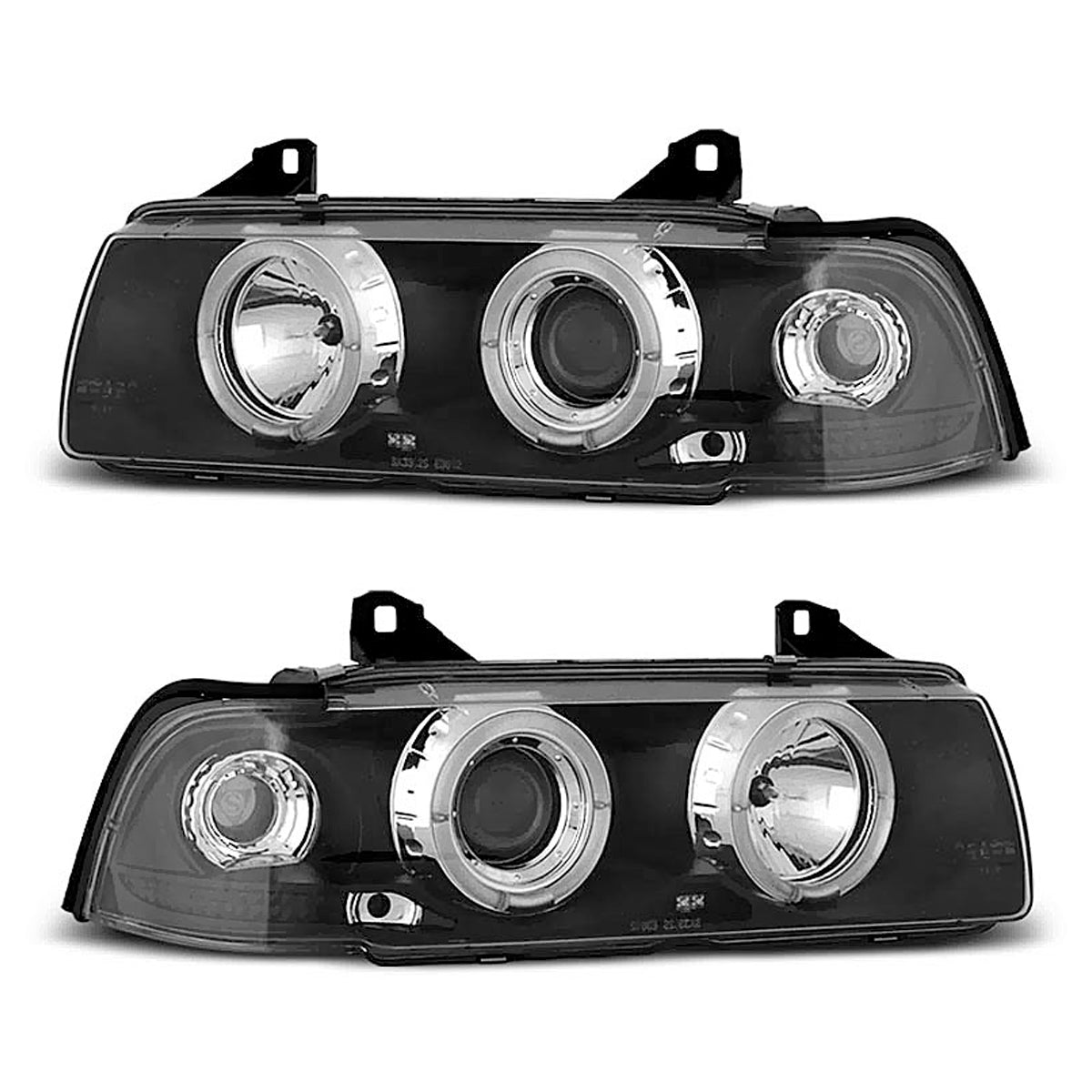 Scheinwerfer Angel Eyes Schwarz passend für BMW E36 12.90-08.99 C/C