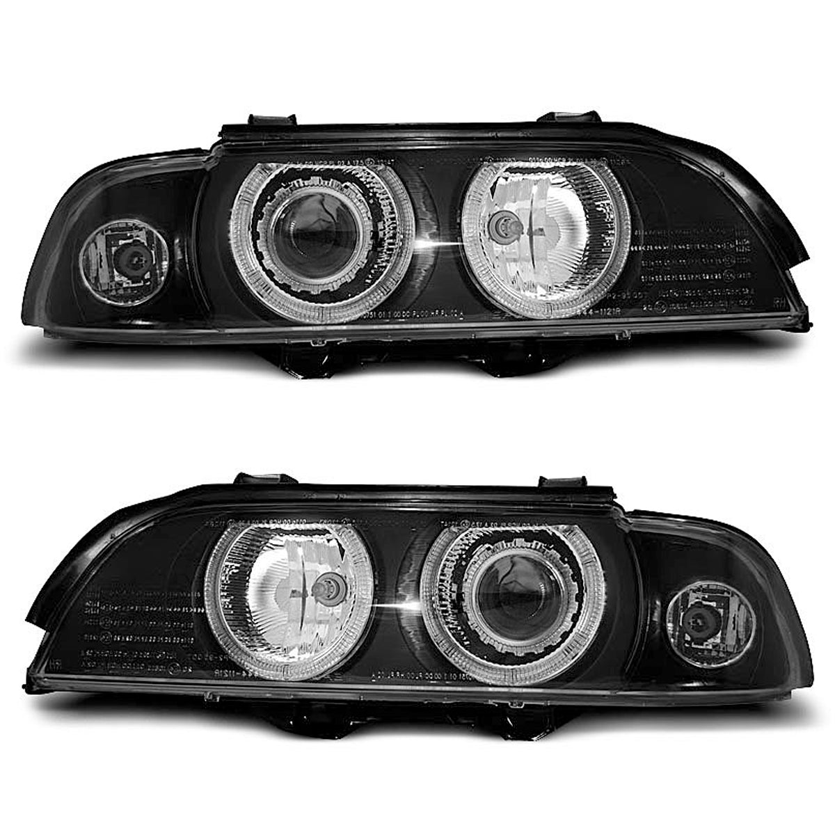 Scheinwerfer Angel Eyes Schwarz passend für BMW E39 09.95-06.03