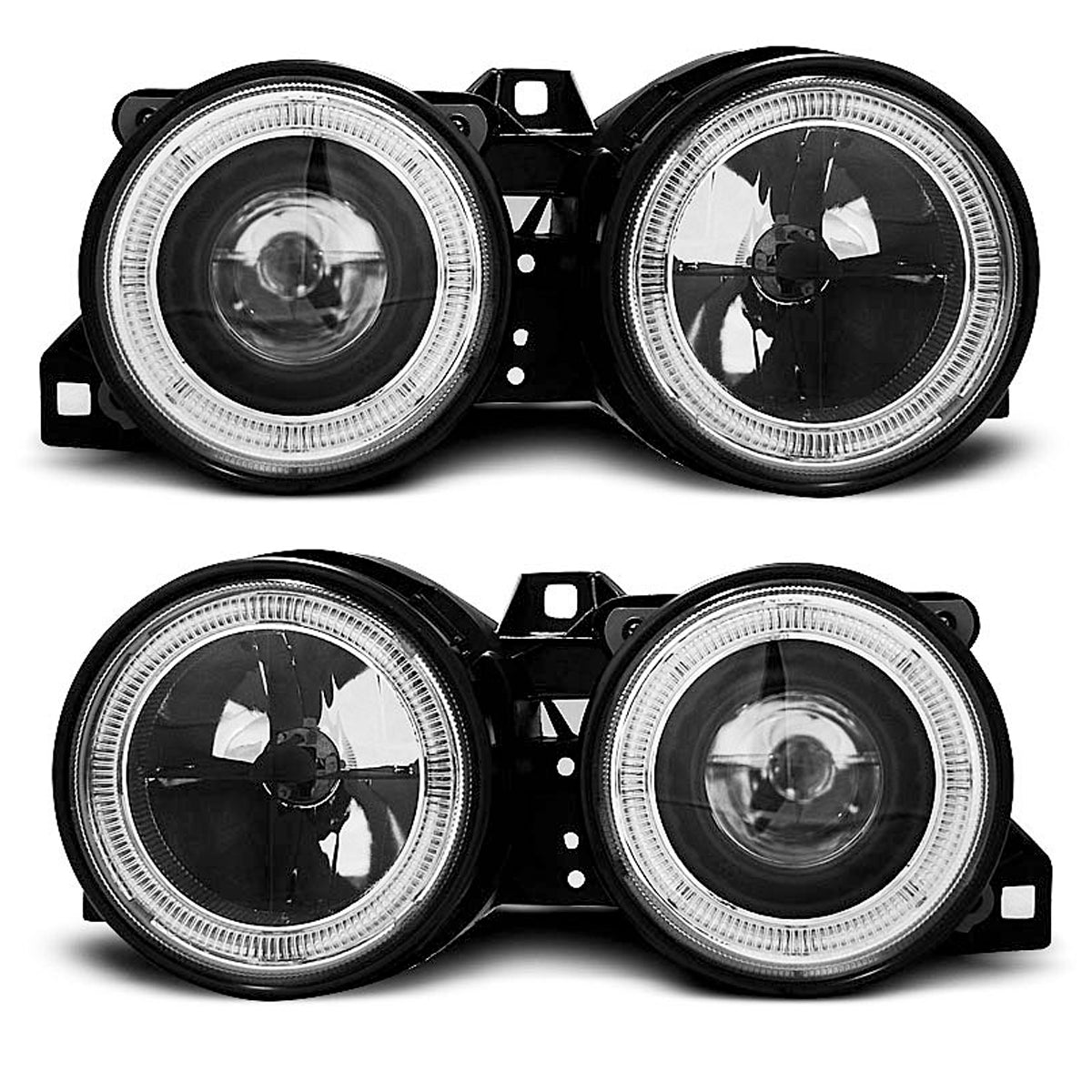 Scheinwerfer Angel Eyes Schwarz passend für BMW E30 11.82-06.94