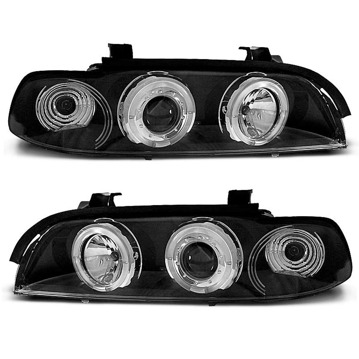 Scheinwerfer Angel Eyes Schwarz passend für BMW E39 09.95-06.03