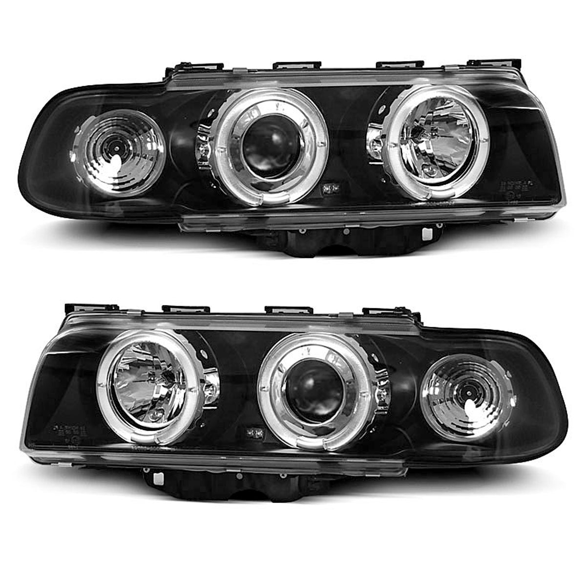 Scheinwerfer Angel Eyes Schwarz passend für BMW E38 06.94-08.98